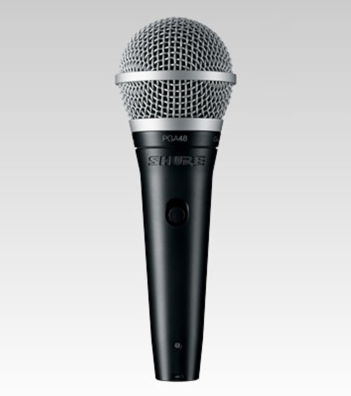 Microfono a filo Shure Pga48 Qtr Black e Silver Black e Silver
