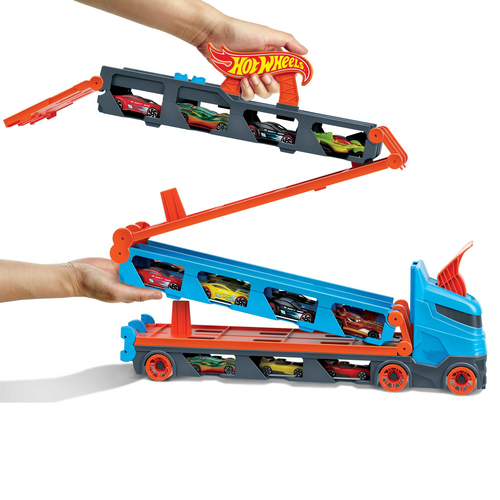 Camion transport 2 in 1 playset HOT WHEELS GVG37 Assortito