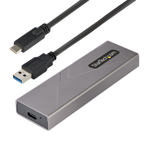 StarTech.com Box SSD M2 NVME - Adattatore USB-C 10Gbps a M.2 NVMe/SATA - Case Esterno USB-C (3.0/3.1) in Alluminio per SSD M2 PCIe/SATA - Cavi USB-C/A inclusi - Compatibile con 2230/2242/2260/2280 - T