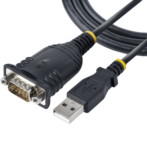StarTech.com Cavo Adattatore USB a Seriale 1 m - Convertitore da USB a Seriale con Porta COM, Cavo USB Seriale RS232/DB9 Maschio con Chipset Prolific IC per PLC/Stampanti/Scanner - Windows e Mac