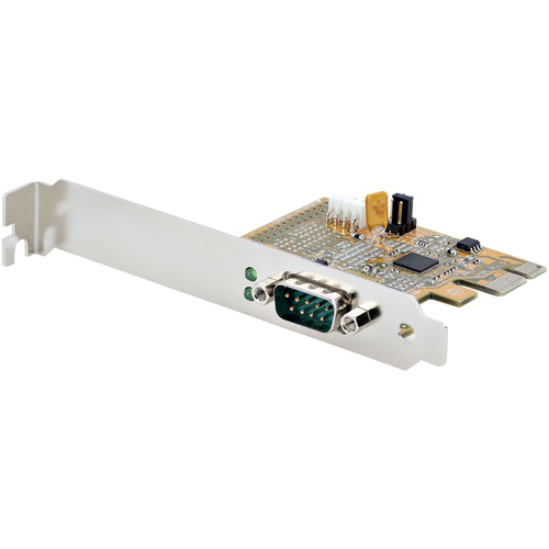 StarTech.com Scheda seriale PCI Express a 1 porta; Scheda di interfaccia seriale da PCIe a RS232 (DB9), Scheda PCIe per PC con 16C1050 UART, staffe standard o a basso profilo, ritenzione COM, Windows 