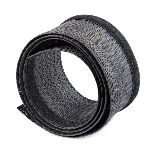 StarTech.com Guaina per cavi da 3 m con chiusura a strappo, accorciabile, diametro 3 cm, organizzatore per cavi di rete / guaina per fasci di cavi / robusto avvolgicavo con maglia in poliestere, Nero