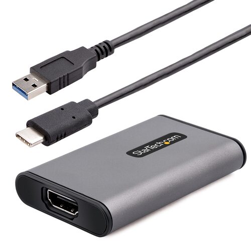 StarTech.com Scheda di Acquisizione Video USB HDMI, Adattatore Esterno USB-A/C 3.0 per Acquisizione Video HDMI 4K 30Hz, UVC, Live Streaming, Video Capture; Compatibile USB-A, USB-C, TB3 - Windows/Mac/