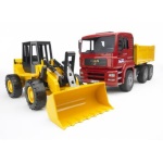 Bruder - Mezzo cantiere Bruder 02752 MAN Set Dumper camion e ruspa 1:16