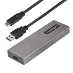 Startech.Com - StarTech.com Box SSD M2 NVME - Adattatore USB-C 10Gbps a M.2 NVMe/SATA - Case Esterno USB-C (3.0/3.1) in Alluminio per SSD M2 PCIe/SATA - Cavi USB-C/A inclusi - Compatibile con 2230/2242/2260/2280 - Thunderbolt 3, Box esterno SSD, M.2, M.2, 10 Gbit/s, Collegamento del dispositivo USB, Grigio