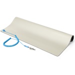 Startech.Com - StarTech.com Tappeto Antistatico ESD per pavimento e banco di lavoro - Tappetino antistatico per riparazioni elettroniche con cavo di messa a terra rimovibile - ANSI/ESD S 4.1 - Flessibile - 60x120cm, Beige, Cloruro di polivinile (PVC), Cloruro di polivinile (PVC), Tavolo, 1 pz, 15 pz
