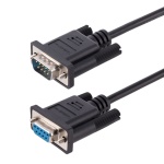 Startech.Com - StarTech.com Cavo Seriale Null Modem RS232 da 3 m - Cavo Seriale Crossover con Schermatura in Alluminio - Cavo COM Connettore DB9 da Femmina a Maschio - Compatibile con Dispositivi DTE - Nero, Nero, 3 m, DB-9, DB-9, Maschio, Femmina