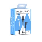 Midland - Midland MA 31LK Pro, Cablato, Auricolare, Nero, Trasparente