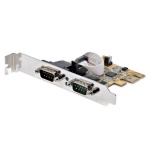 Startech.Com - StarTech.com Scheda seriale PCI Express a due porte - Scheda di interfaccia seriale da PCIe a 2x RS232 (DB9)- Scheda PCIe con staffe standard o a basso profilo - 16C1050 UART - Ritenzione COM - Windows e Linux, PCIe, Seriale, Piena altezza/Basso profilo, PCI 2.0, RS-232, Giallo
