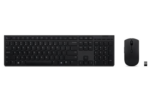 Tastiera e mouse Lenovo 4X31K03951 Rechargeable Combo Black