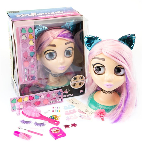 Set trucchi giocattolo Nice 92049 INFLUENCER Head Make Up Doll