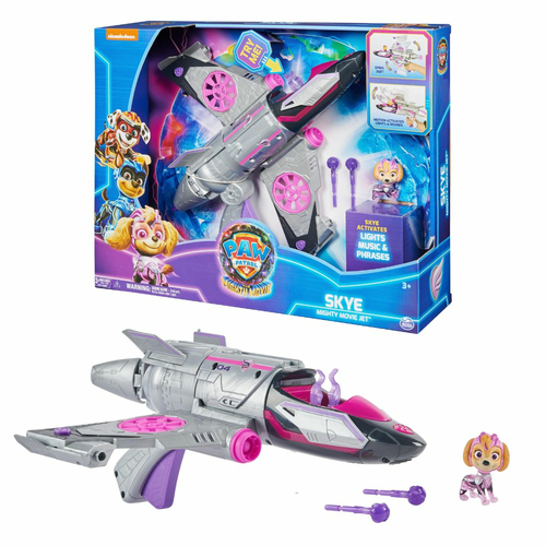 PAW Patrol , Mighty Jet di Skye, con Luci e Suoni, Ali che Ruotano a 360Â°, da : Il Super Film, Giochi per Bambini e Bambine, 3+ anni