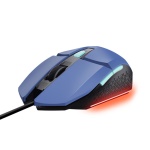 TRUST - Trust GXT109B FELOX, Ambidestro, USB tipo A, 6400 DPI, Blu