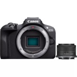 CANON - Canon EOS R100 + RF-S 18-45mm F4.5-6.3 IS STM Kit, 24,1 MP, 6000 x 4000 Pixel, CMOS, 4K Ultra HD, 309 g, Nero