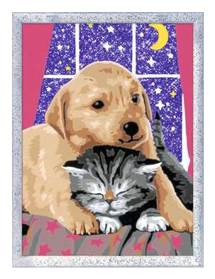 Gioco creativo Ravensburger 23706 CREART Amici Pelosi con Glitter