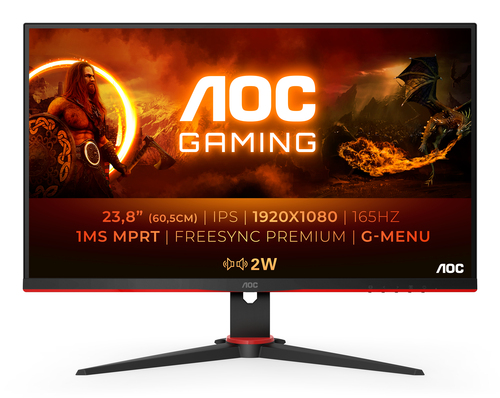 Aoc Freesync Premium Monitor Aoc 24G2SPAE BK AGON Freesync Premium Nero e  Rosso