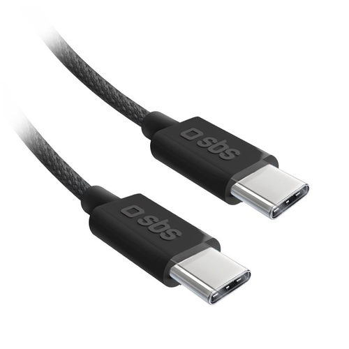 Cavo USB C Sbs TECABLETISSUETCCK 2.0 PD 60W Nero Nero