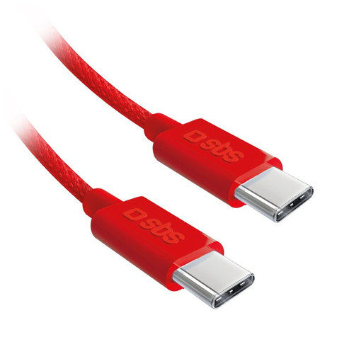 Sbs 2.0 PD 60W Cavo USB C Sbs TECABLETISSUETCCR 2.0 PD 60W Rosso