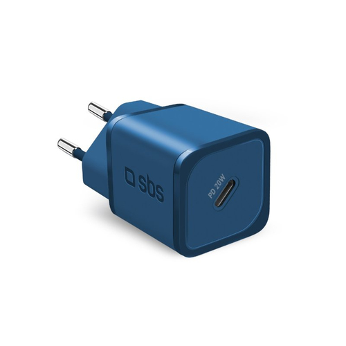 Sbs Charger PD 20W Caricabatterie USB Sbs TETRGAN1C20B NANOTUBE Charger PD 20W Blu