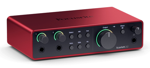Interfaccia audio Focusrite SCARLETT 2i2 4Gen Red e Black