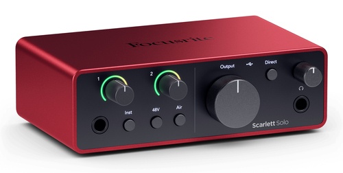 Interfaccia audio Focusrite SCARLETT Solo 4Gen Red e Black