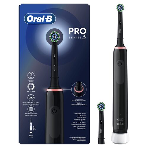 Oral B Pro 3 Spazzolino elettrico Oral B 3000 SERIES Pro 3 Black