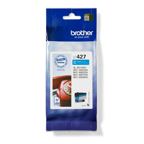 Brother Cartuccia ciano da 1500 pagine Cartuccia stampante Brother LC427C Cartuccia ciano da 1500 pagine