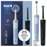 Oral B - Spazzolino elettrico Oral B VITALITY PRO Duo Gift Edition Azzurro e Ne