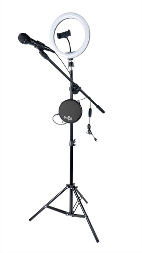 Karaoke MeMe Music 61359 Lee Stage Microphone WiFi con anello Led