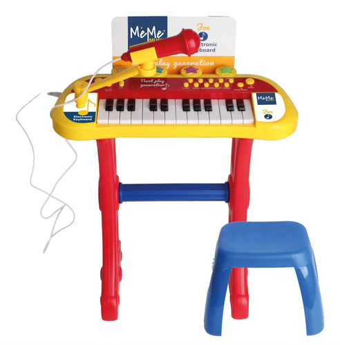 Pianola MeMe Music 21124 Joe 24 tasti con sgabello e microfono