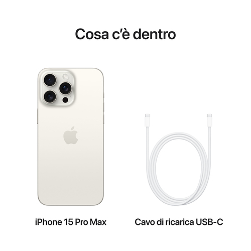 Apple  Smartphone Apple MU7D3QL A IPHONE 15 PRO MAX White