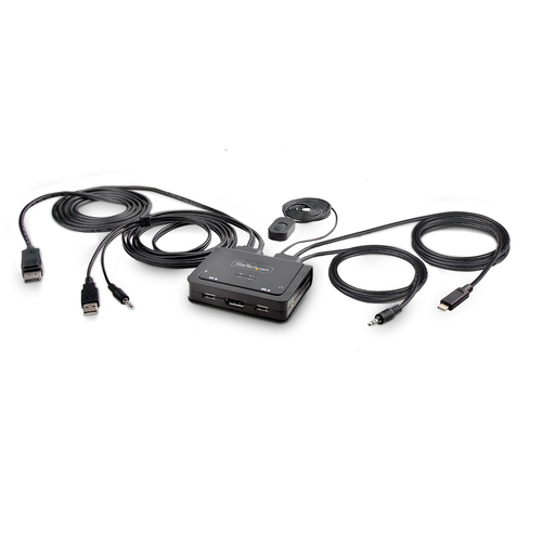 Startech.Com 2-port compact 4k kvm switch - Kvm switch Startech.Com C2-D46-UAC-CBL-KVM 2-port compact 4k kvm switc