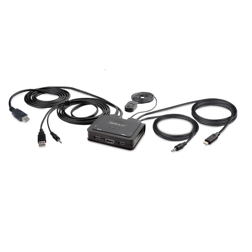 Startech.Com 2-port compact 4k kvm switch - Kvm switch Startech.Com C2-H46-UAC-CBL-KVM 2-port compact 4k kvm switc