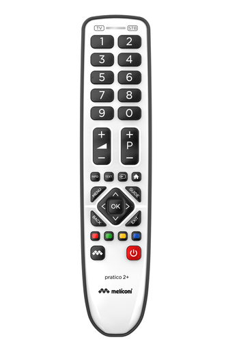 Meliconi PRATICO 2+ Telecomando tv Meliconi 806170 PRATICO 2+ nero