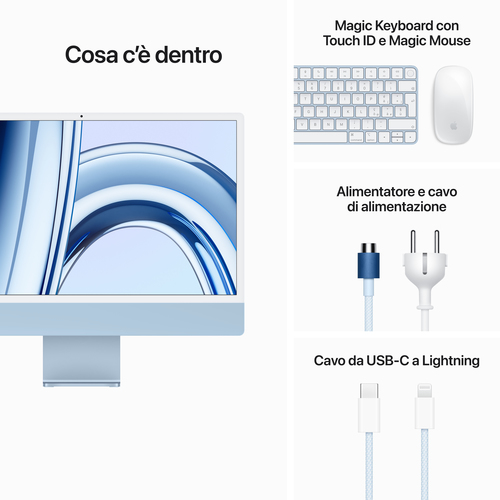 Apple Gpu 10‑Core All in one Apple MQRQ3T A IMAC Gpu 10‑Core Blue