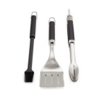 Weber Precision 3 pezzi Set attrezzi barbecue Weber 6764 Precision 3 pezzi Inox e Nero