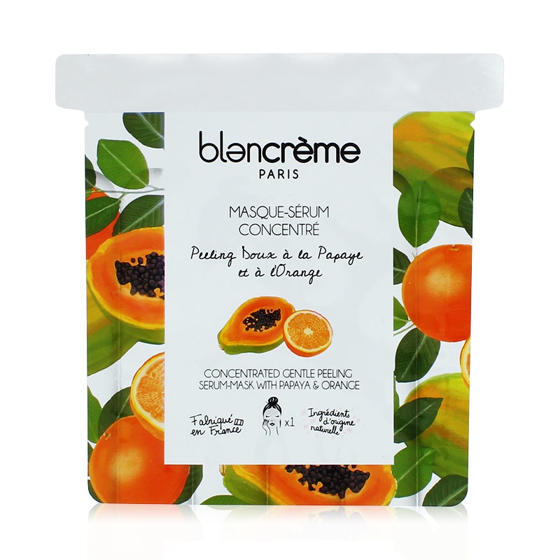 Blancreme Paris Maschera viso in tessuto papaya e arancia - 1 pezzo Maschera bellezza Blancreme Paris Maschera viso in tessuto papaya e ar