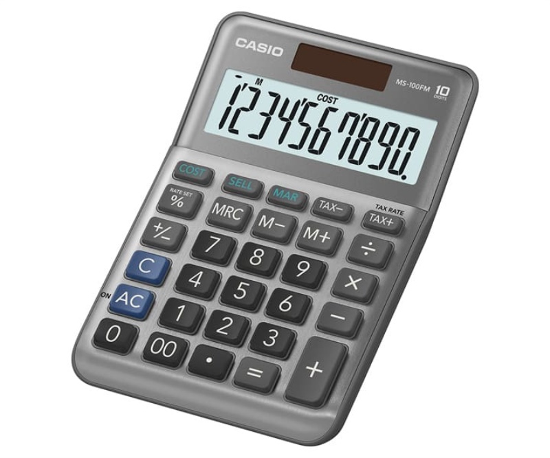 Casio  Calcolatrice Casio MS 100FM MS SERIES Grigio Grigio