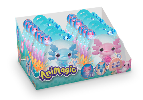 Let's Glo Axolotl Goliath 932287 ANIMAGIC Assortito