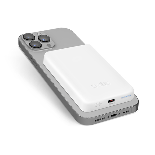 Power bank Sbs TEBB5000MAG1CW MAGSAFE Wireless Bianco