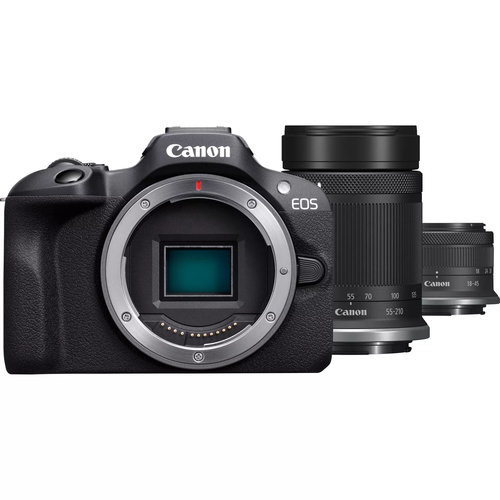 Canon Kit RF-S 18-45mm F4.5-6.3 IS STM + RF-S 55-200mm F5-7.1 IS STM Fotocamera mirrorless Canon 6052C023 EOS R100 Kit RF-S 18-45mm F4.5-6.