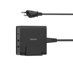 Hama - Caricabatterie Hama 00200017 CHARGER STATION Universal USB C Black Bla