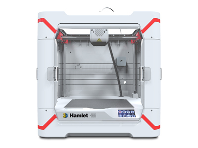 Stampante 3D Hamlet HP3DX200E Educational & Office White e Red