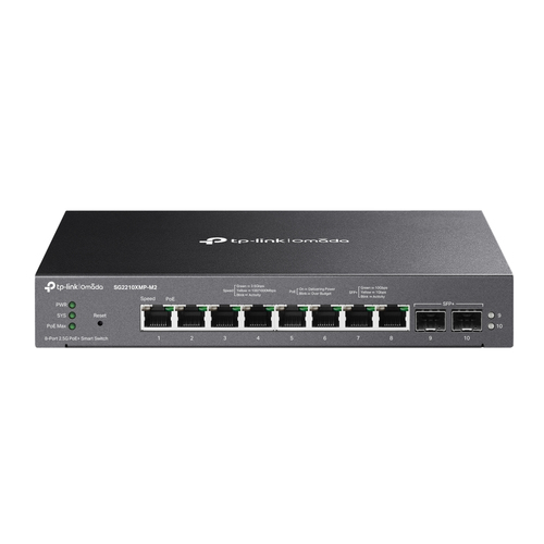 Tp Link 2.5G Smart PoE+ Switch di rete Tp Link SG2210XMP M2 OMADA 2.5G Smart PoE+ Black