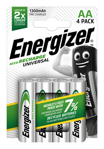 Batteria Stilo AA ricaricabile Energizer E301376005 RECHARGE UNIVERSAL