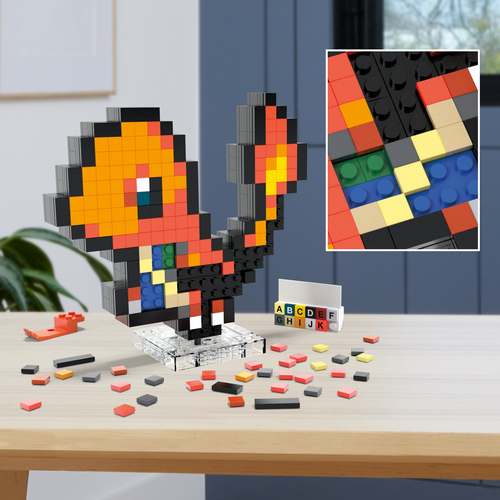 Mega Bloks Pixel Art Charmander Pixel Art Charmander Mega Bloks HTH76 POKEMON