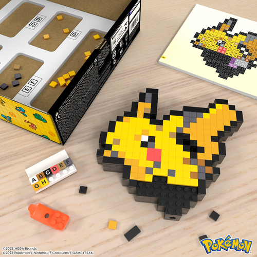 Mega Bloks Pixel Art Pikachu Pixel Art Pikachu Mega Bloks HTH74 POKEMON