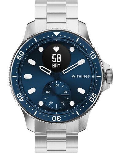 Smartwatch Withings 57253 SCANWATCH Nova Silver e Blue