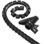 Hama - Passacavi Hama 00220997 Tubo flessibile a spirale Black