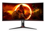 Aoc - Monitor Aoc CU34G2XP BK AGON WQHD Curved Black e Red Black e Red